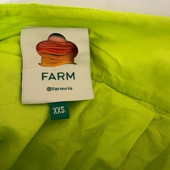 Farm Rio Monstera Eyelet Midi Skirt in Green. Size XXS - Picture 12 of 14